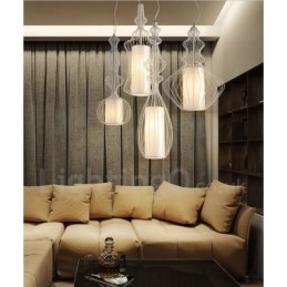 תאורת תליון בצורת אגרטל מתכת וינטג'