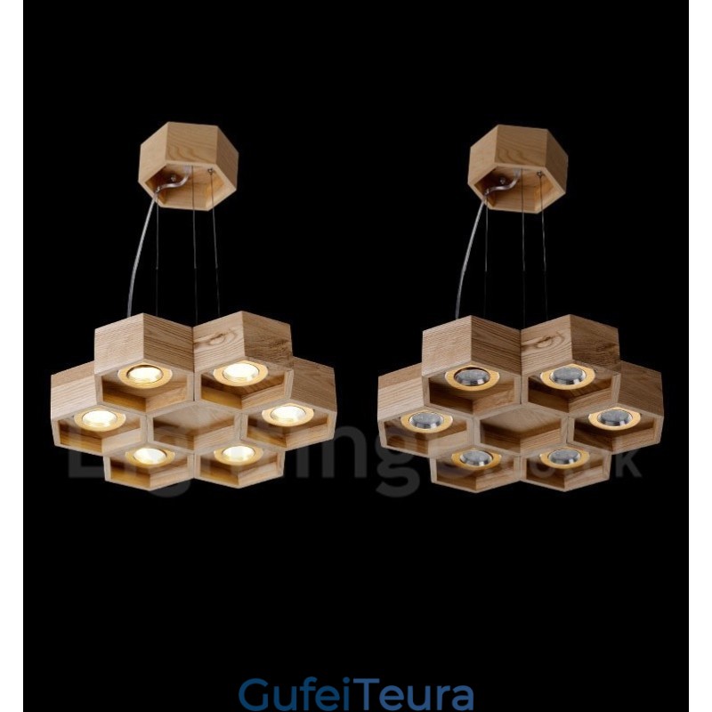 6 אור תליון עץ מודרני עכשווי