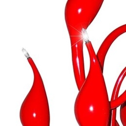 נברשת מודרנית אור 24 אורות G4 ציור אדום