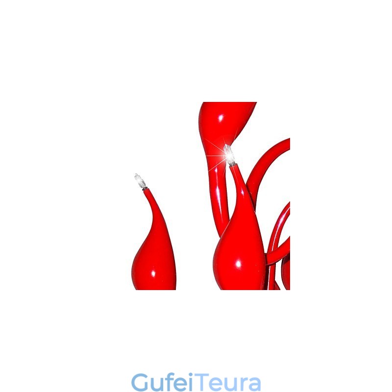 נברשת מודרנית אור 24 אורות G4 ציור אדום