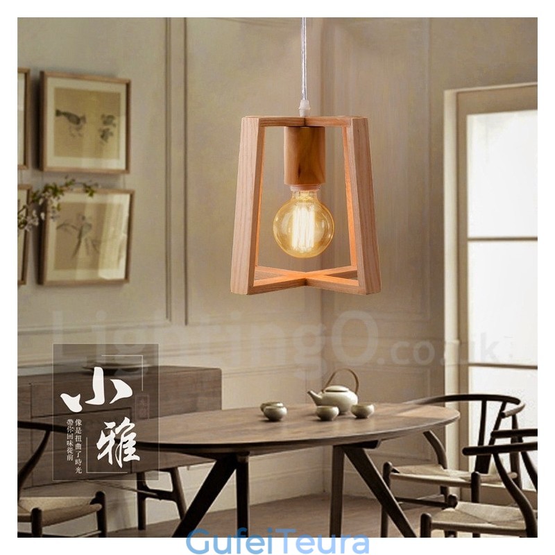 עץ מודרני עכשווי 1 אור תליון אור