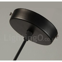 רטרו וינטג' מתכת 1 אור תליון אור