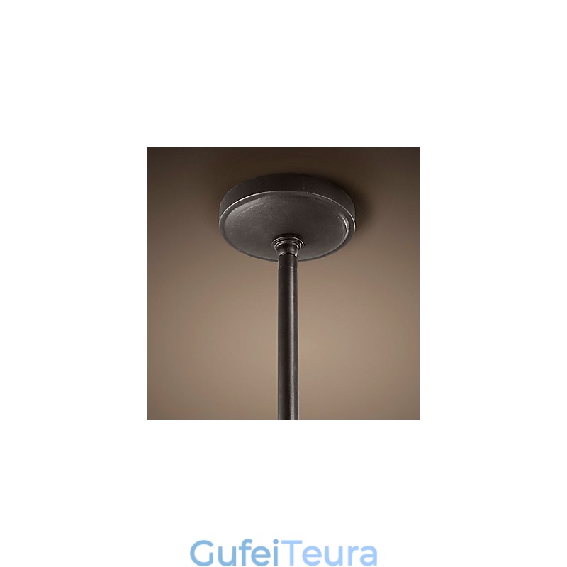 אור תלוי ברזל בסגנון רטרו עם 12 נורות בתכונת נרות