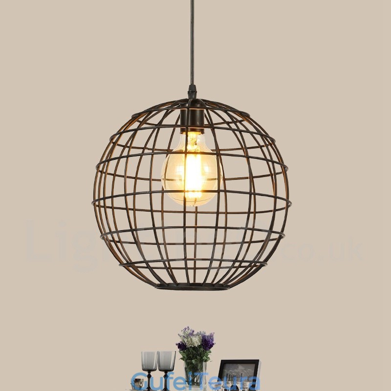 תאורת תליון גלובוס וינטג' מדינה