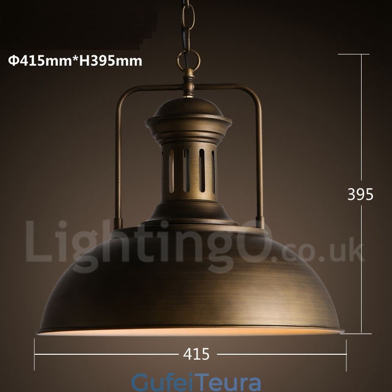 רטרו וינטג' מתכת 1 אור תליון אור