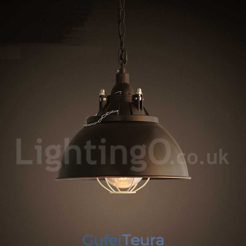 רטרו וינטג' מתכת 1 אור תליון אור