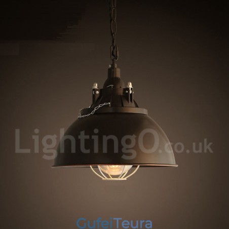 רטרו וינטג' מתכת 1 אור תליון אור