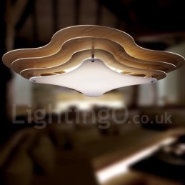 Light Flush Mount Wood