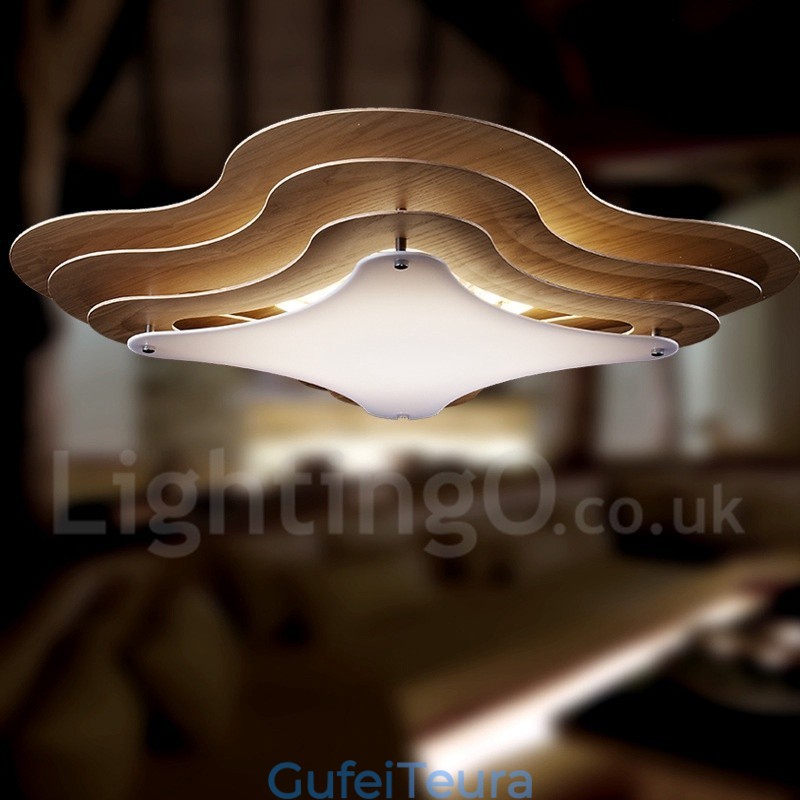 Light Flush Mount Wood