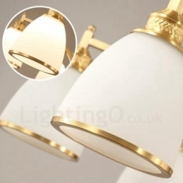 3 אור כפרי לודג' משולבת מתכת נחושת נברשת