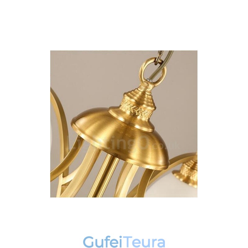 3 אור כפרי לודג' משולבת מתכת נחושת נברשת