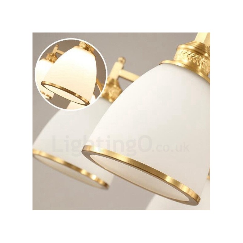 8 אור כפרי לודג' משולבת מתכת נחושת נברשת