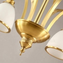 10 אור כפרי לודג' משולבת מתכת נחושת נברשת