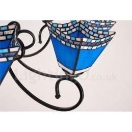 3 נברשת מתכת משולבת בסגנון ים תיכוני בהיר