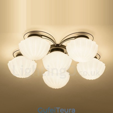 נברשת משולבת 6 אור כפרי לודג'