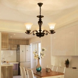 3 נברשת מתכת משולבת כפרית אור