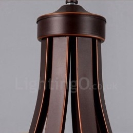 8 נברשת מתכת משולבת כפרית אור