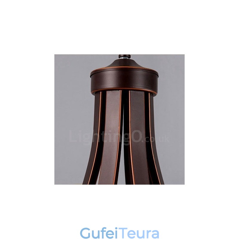 8 נברשת מתכת משולבת כפרית אור