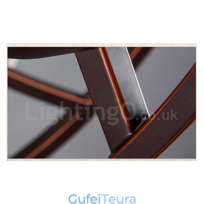 8 נברשת מתכת משולבת כפרית אור