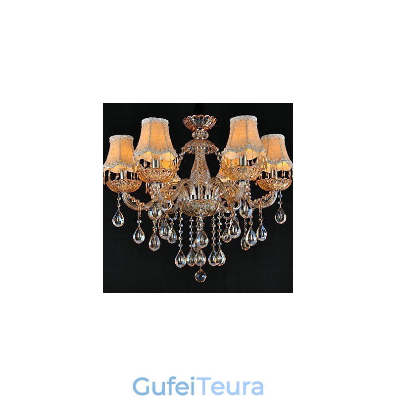 נברשת קריסטל מסורתית קלאסית זכוכית 6 אור