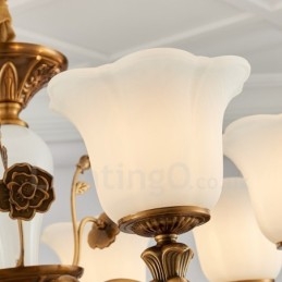 8 נברשת יוקרה מתכת קלאסית מסורתית קלה