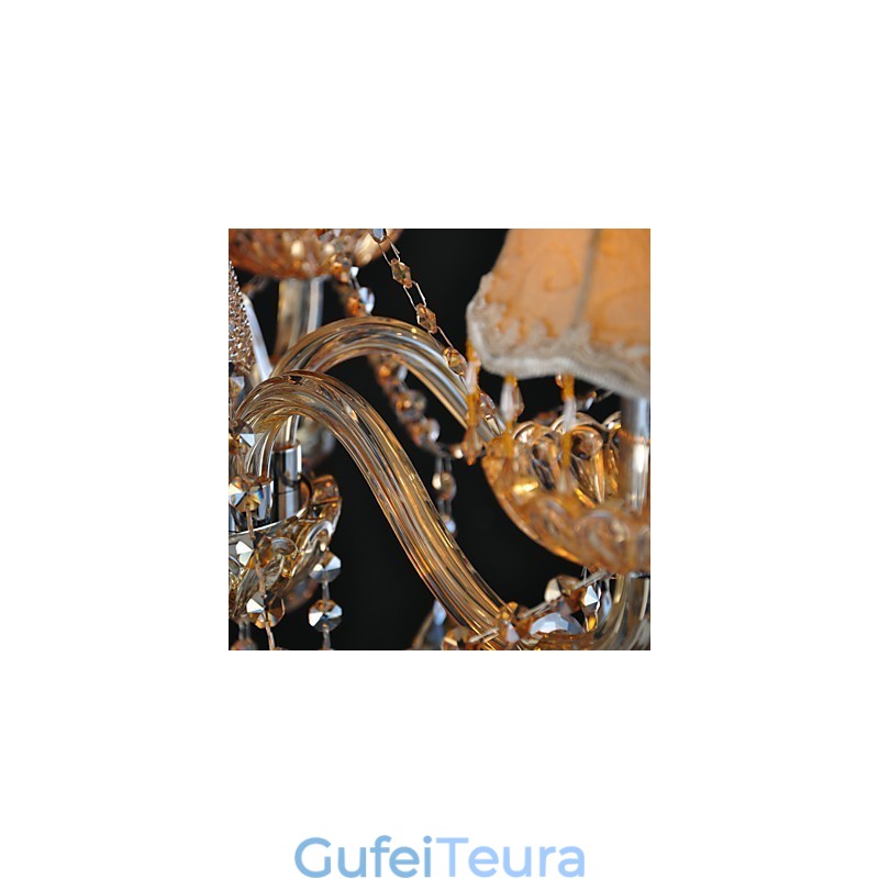 נברשת קריסטל מסורתית קלאסית זכוכית 6 אור