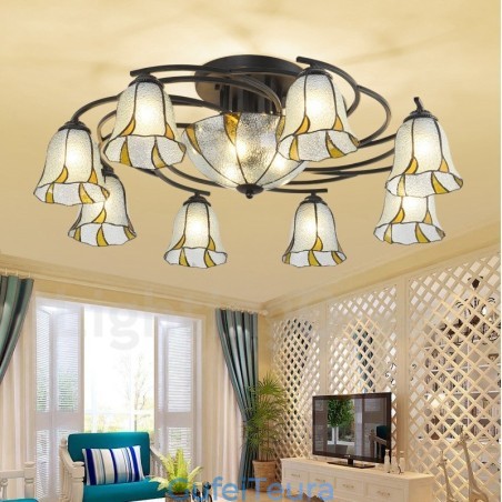 11 נברשת מתכת אמבטיה משולבת בסגנון ים תיכוני קל