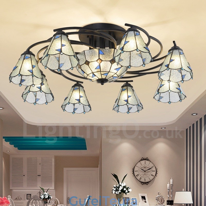 11 נברשת מתכת אמבטיה משולבת בסגנון ים תיכוני קל