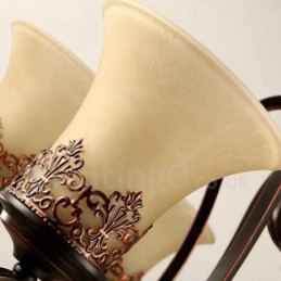 3 נברשת מתכת משולבת כפרית אור