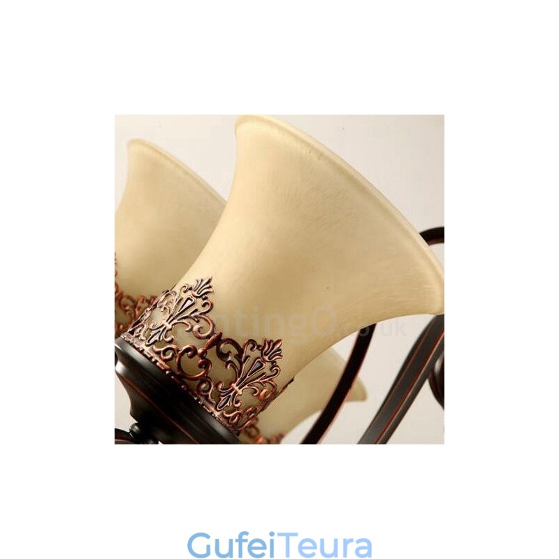 3 נברשת מתכת משולבת כפרית אור