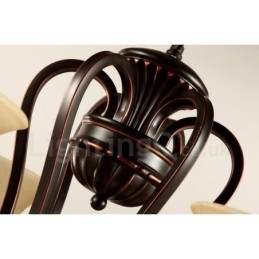 3 נברשת מתכת משולבת כפרית אור