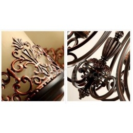 6 נברשת מתכת משולבת כפרית אור