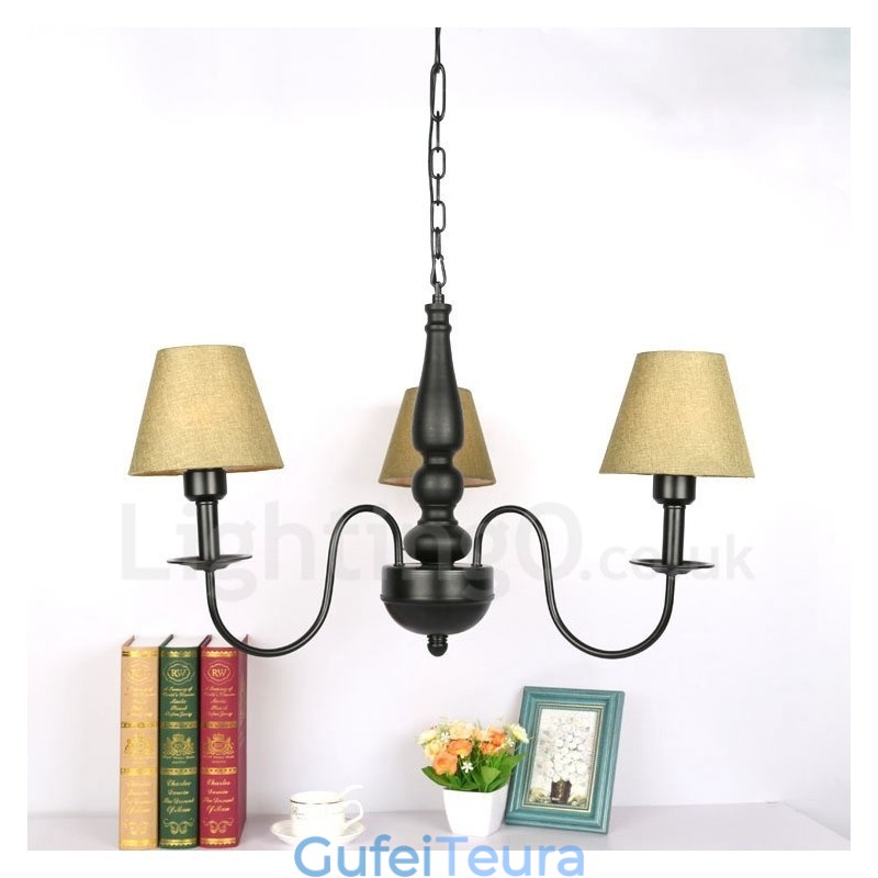 3 נברשת מתכת משולבת קלאסית מסורתית קלה