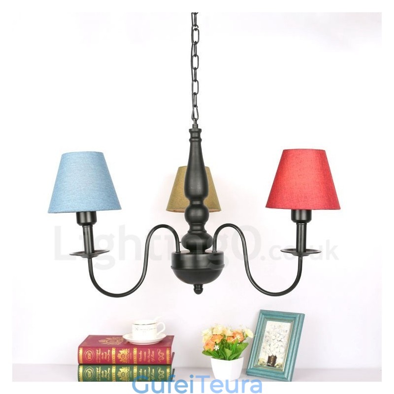 3 נברשת מתכת משולבת קלאסית מסורתית קלה