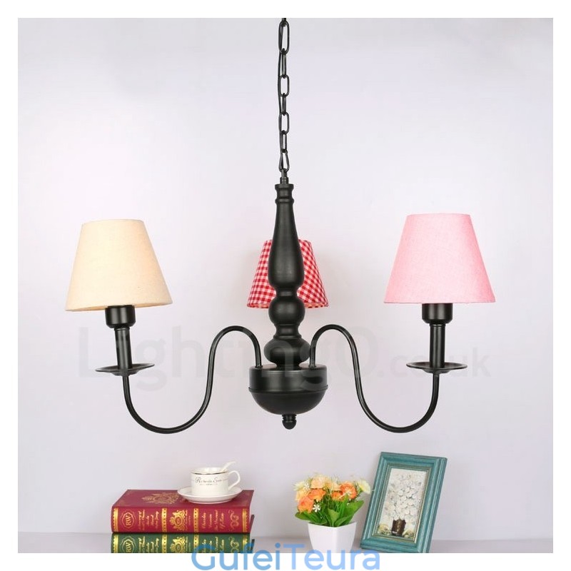 3 נברשת מתכת משולבת קלאסית מסורתית קלה