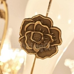 8 נברשת מתכת משולבת קלאסית מסורתית קלה