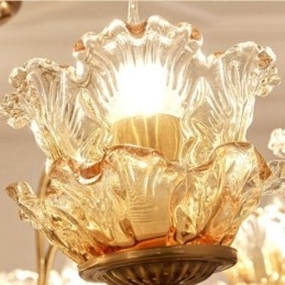 8 נברשת מתכת משולבת קלאסית מסורתית קלה