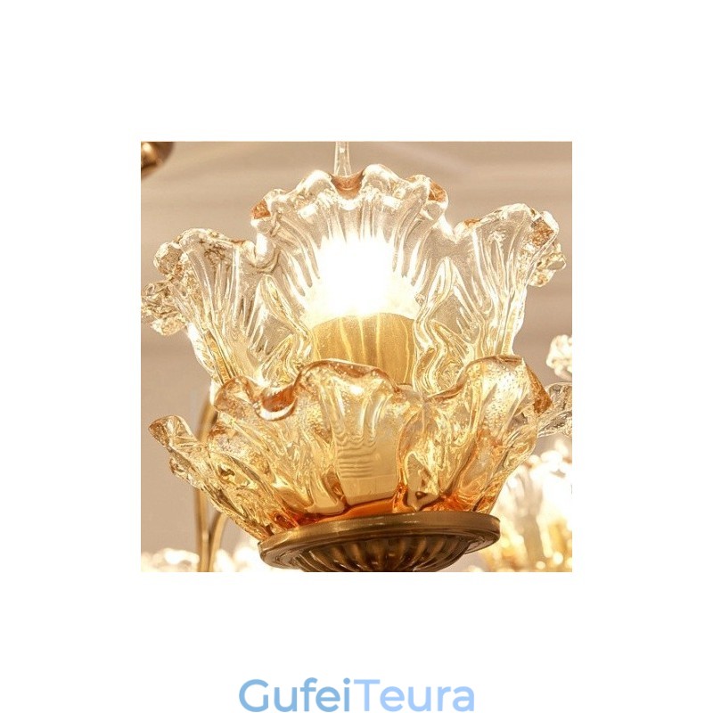 8 נברשת מתכת משולבת קלאסית מסורתית קלה