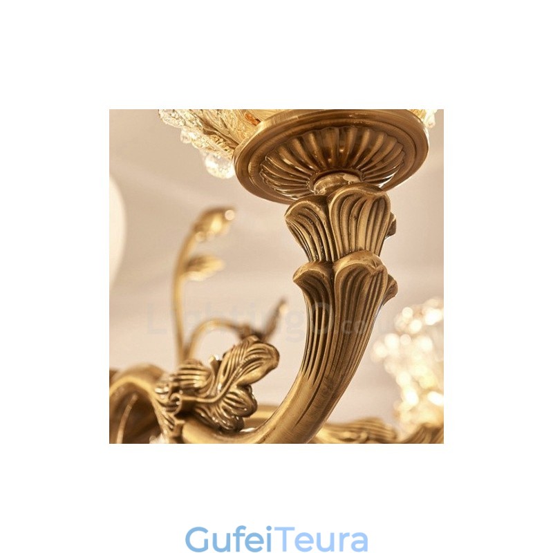 8 נברשת מתכת משולבת קלאסית מסורתית קלה