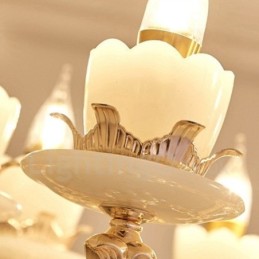 15 נברשת מתכת משולבת קלאסית מסורתית קלה