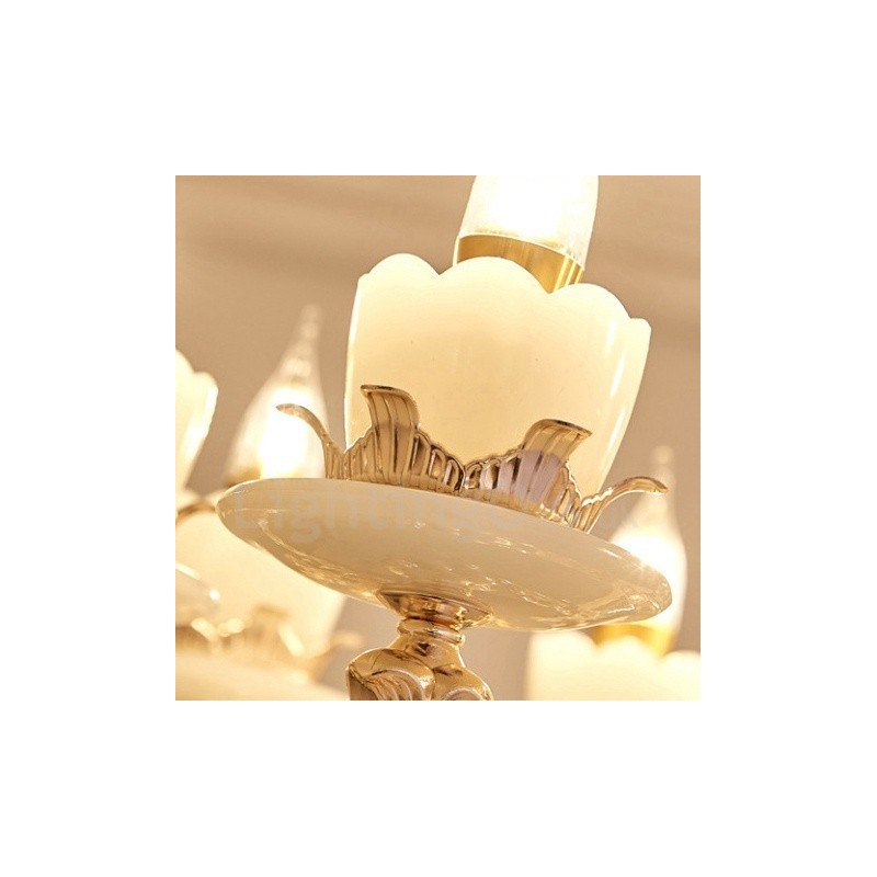 15 נברשת מתכת משולבת קלאסית מסורתית קלה