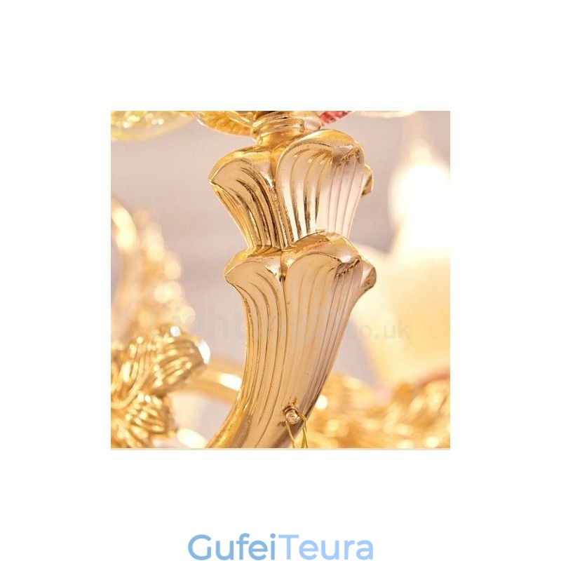 6 נברשת מתכת משולבת קלאסית מסורתית קלה