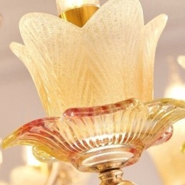 6 נברשת מתכת משולבת קלאסית מסורתית קלה