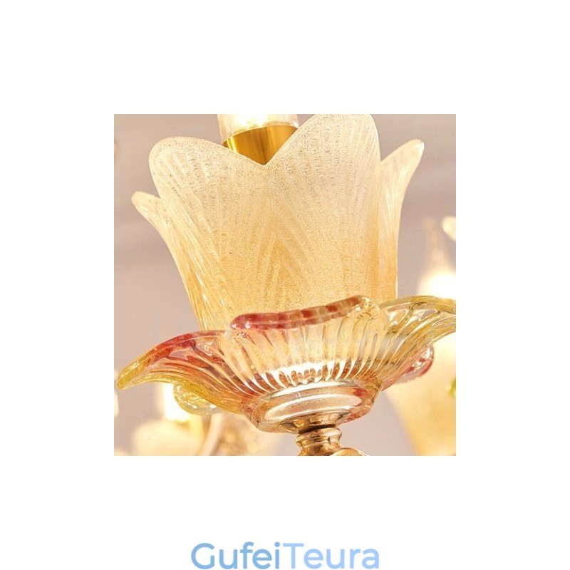 6 נברשת מתכת משולבת קלאסית מסורתית קלה