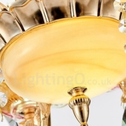 6 נברשת מתכת משולבת קלאסית מסורתית קלה