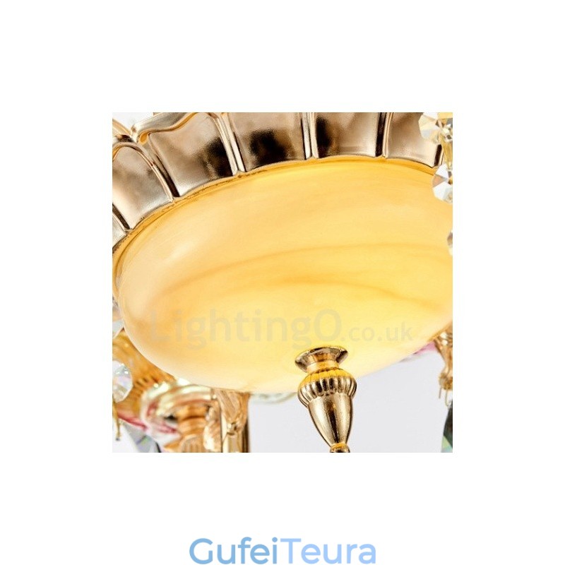 6 נברשת מתכת משולבת קלאסית מסורתית קלה