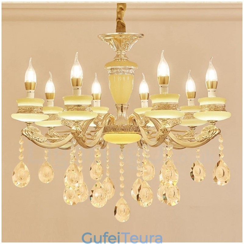 8 נברשת מתכת משולבת קלאסית מסורתית קלה