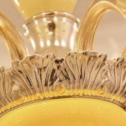 8 נברשת מתכת משולבת קלאסית מסורתית קלה