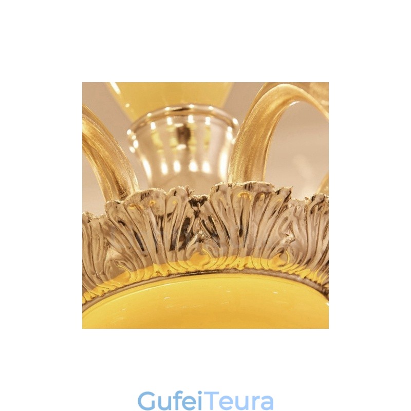 8 נברשת מתכת משולבת קלאסית מסורתית קלה