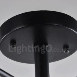 9 נברשת משולבת בסגנון ים תיכוני בהיר עם גוון זכוכית